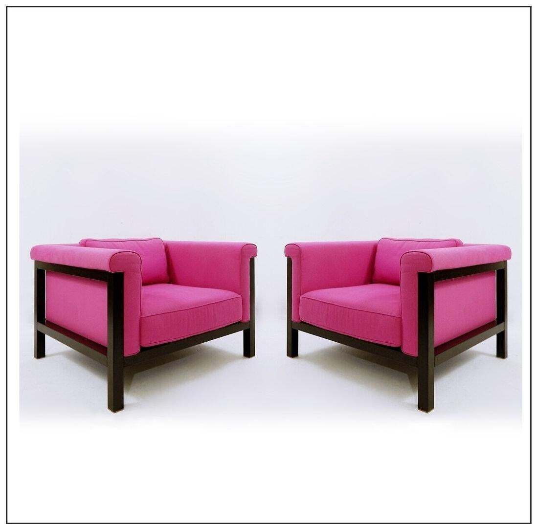 Pair Of "Livourne  Série 800 Luxe " Armchairs By Jules Wabbes For Bullo photo buy