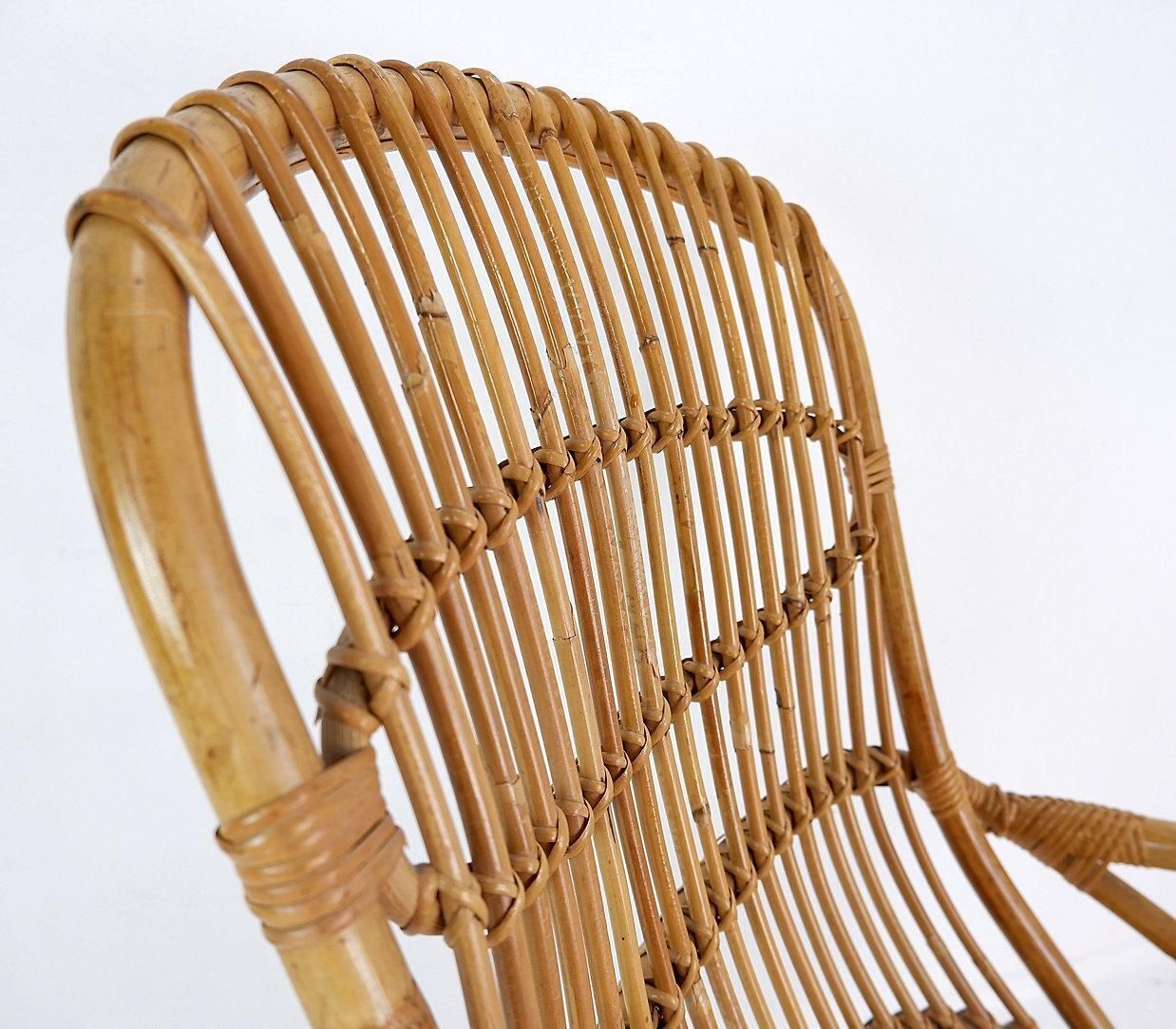 Bamboo Armchair By Tito Agnoli, Mid Century Modern, Italy, Circa 1960 photo 553.0