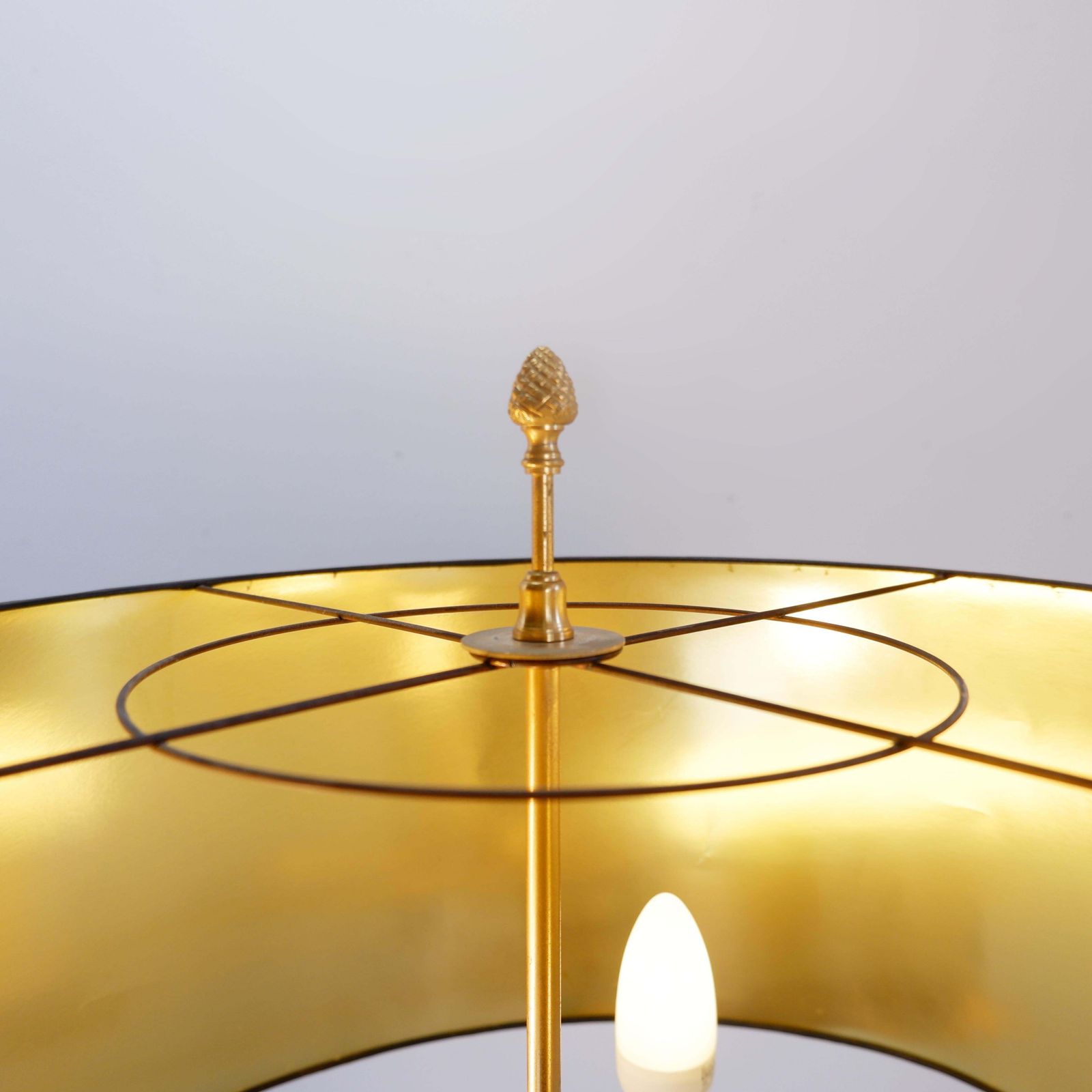 Pineapple Brass Floor Lamp In The Style Of Maison Charles, Circa 1970 photo Lighting