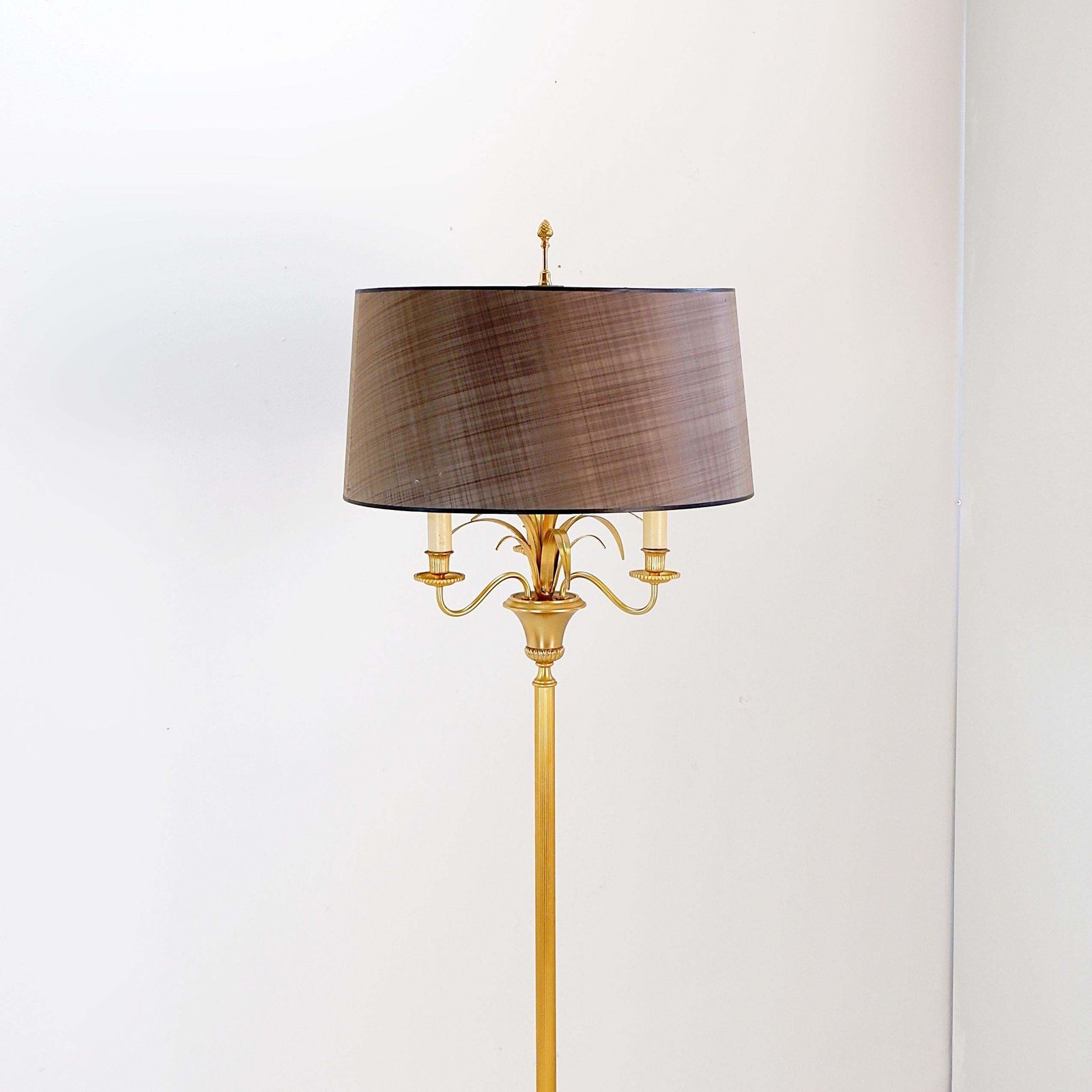 Lighting Pineapple Brass Floor Lamp In The Style Of Maison Charles, Circa 1970 photo