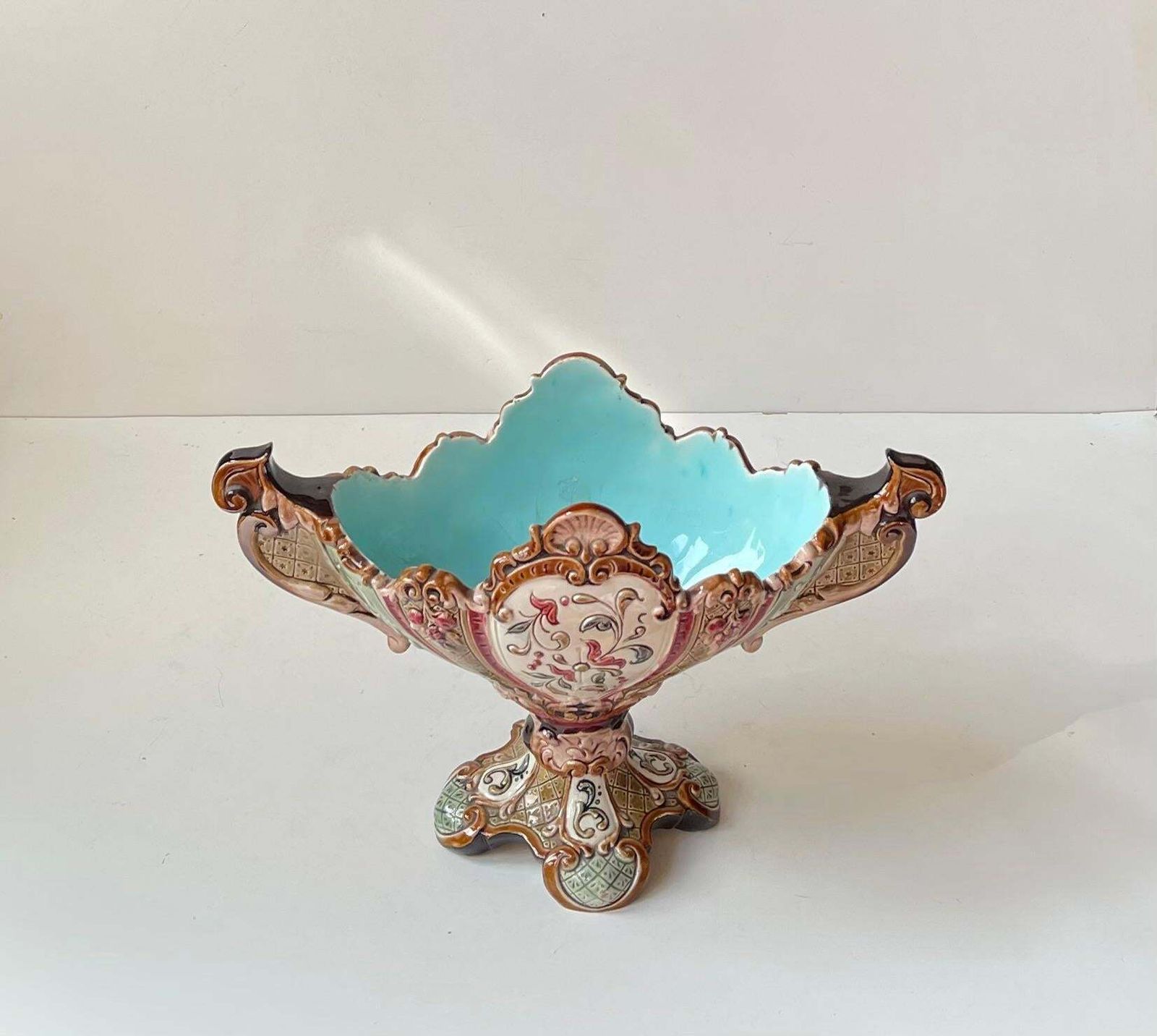 19th Century Majolica Jardiniere By Wilhelm Schiller & Son, Bohemia, Circa 1890 photo for sale