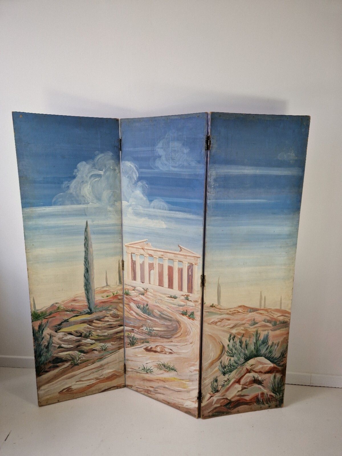 photo buy Mid Century Room Divider Screen French Paravent 1950s