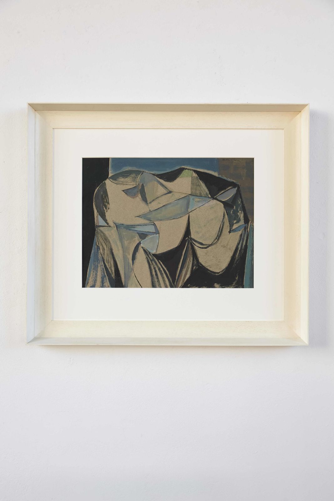 Abstract Figurative Painting On Paper By Morris Kestelman, Signed. photo for sale