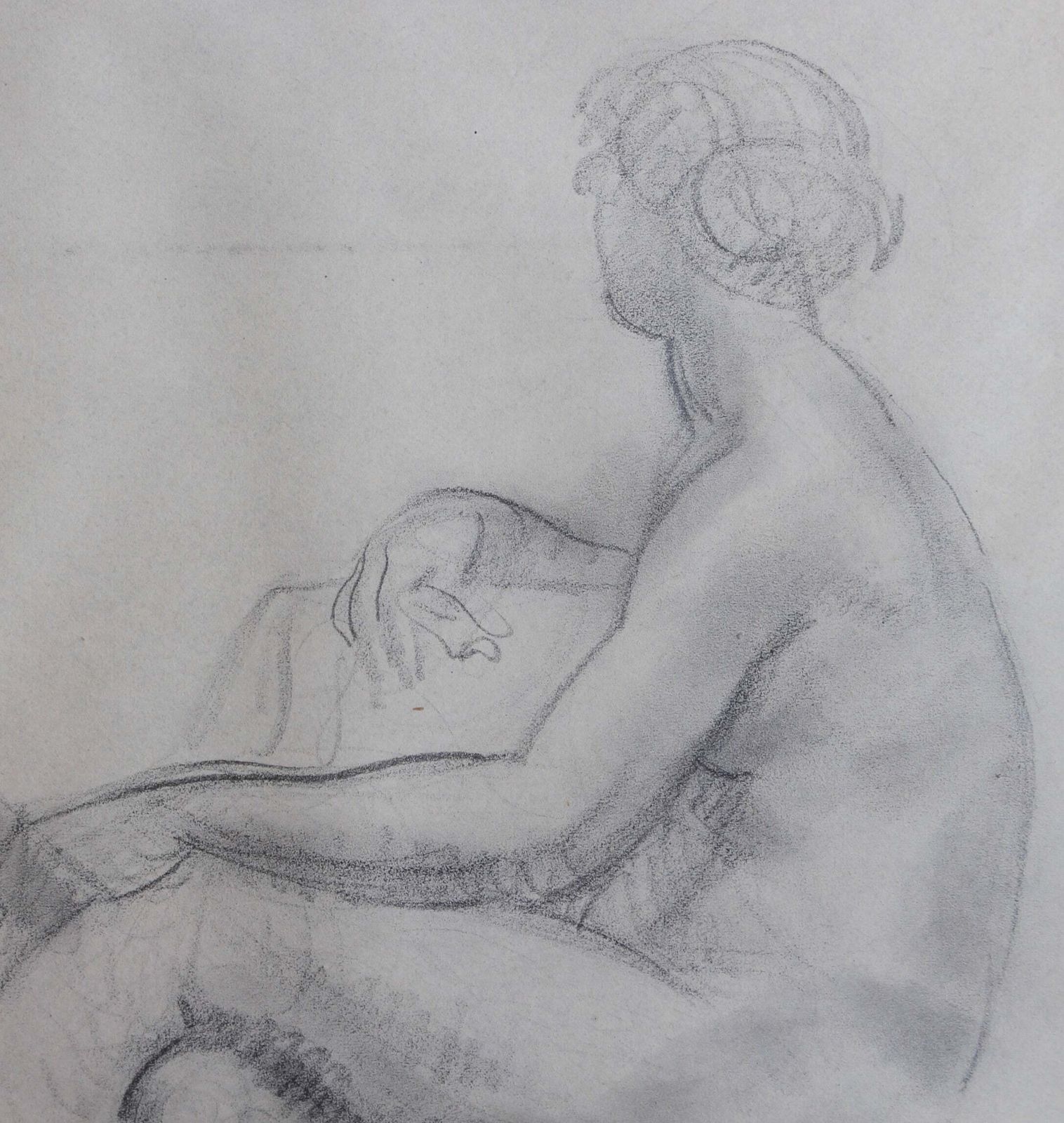 'Portrait Of Seated Nude' By Guillaume Dulac (Circa 1920s) photo Art