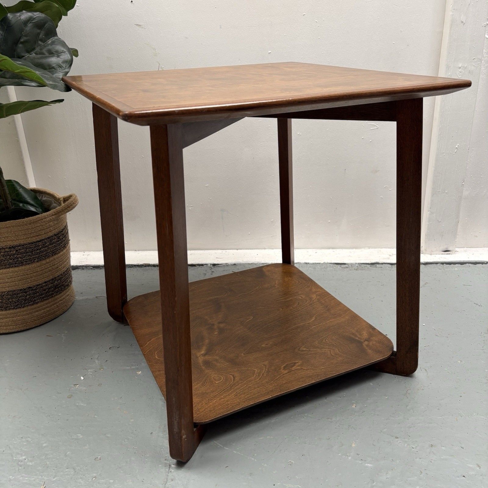 Vintage 1940s 1950s Art Deco / Mid Century Oak Side Occasional Table photo Furniture