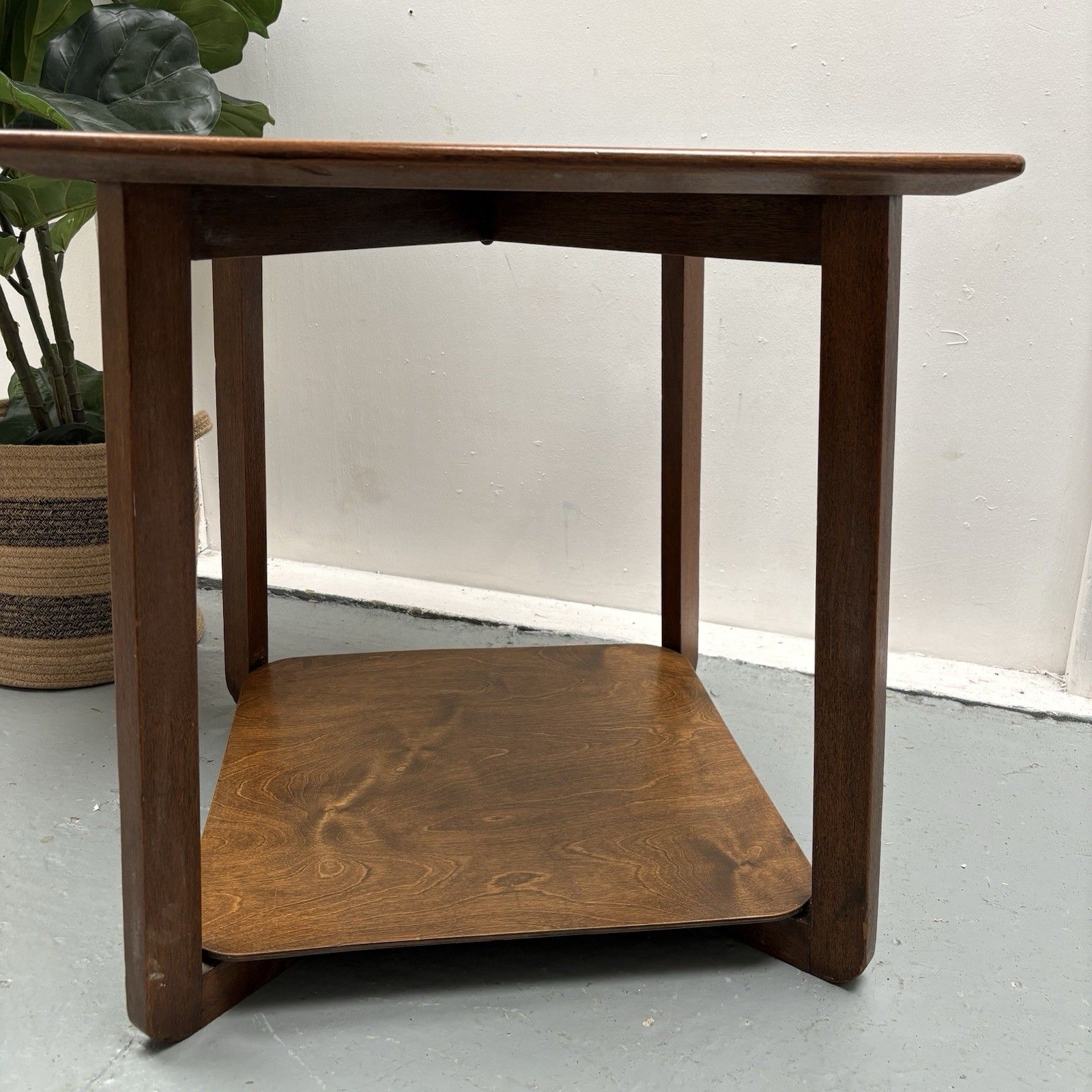 photo for sale Vintage 1940s 1950s Art Deco / Mid Century Oak Side Occasional Table