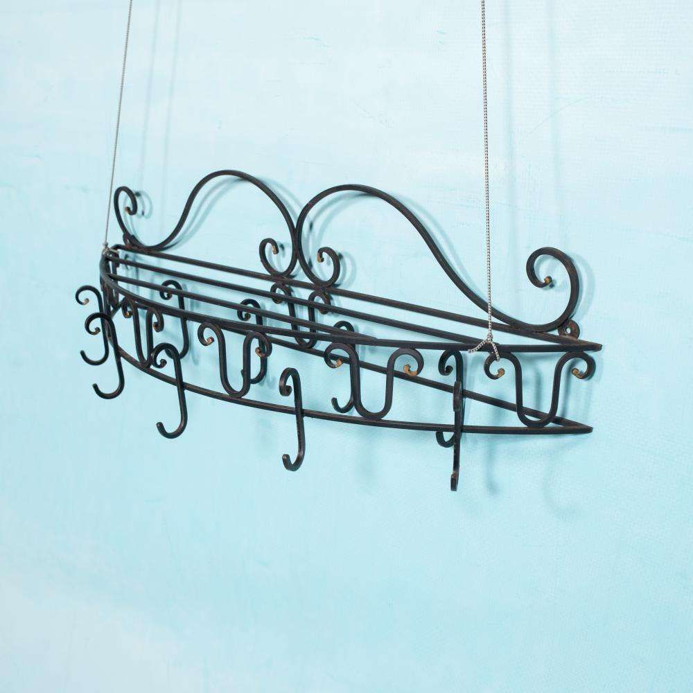 Brutalist French Coat Rack Wrought Iron, Iron Vintage Coat Rack
