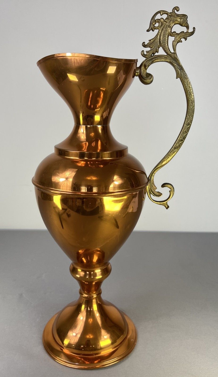 Carafe Vintage Style Belgian Copper Pitcher Art Deco Decorative Jug Lot 5167 photo furniture