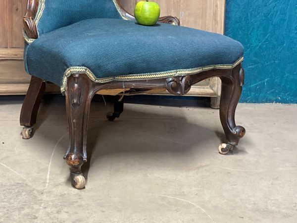 A Genuine Victorian Spoon Back Chair For Re Upholstery photo Furniture