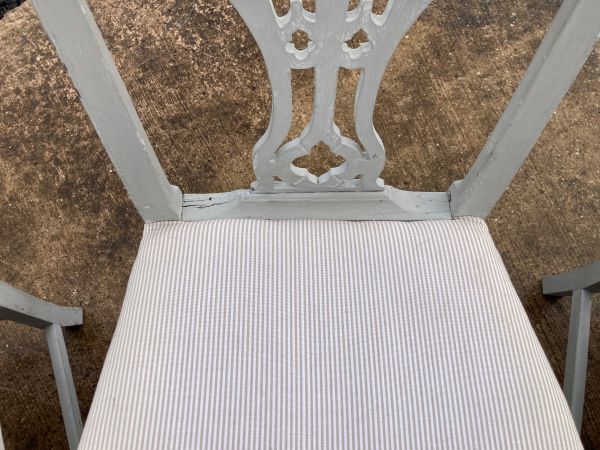 A Charming Harlequin Set Of 6 Early Antique Painted Dining Chairs photo 195.0