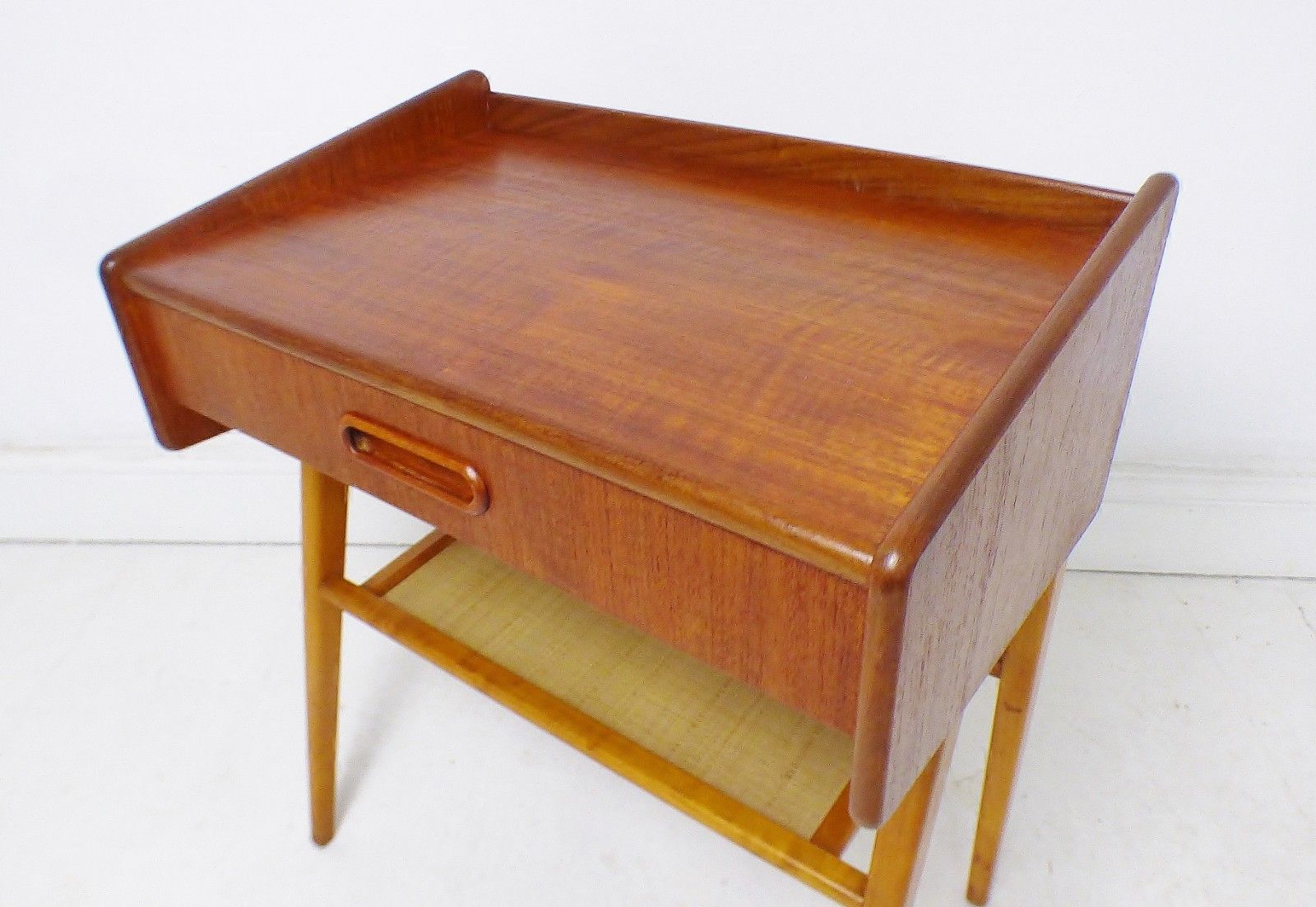 Stunning Pair Vintage Danish Teak  Olholm Mobelfabrik Bedside Chests Tables photo vintage