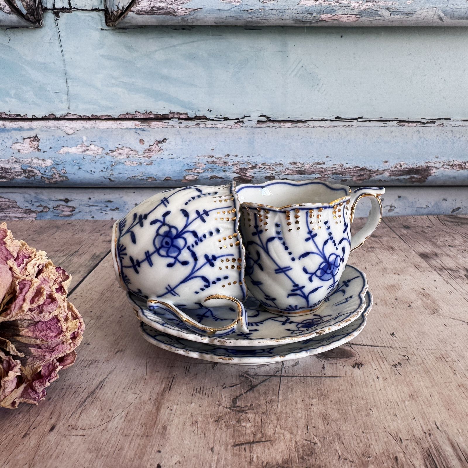 Pair Of Antique Tettau Espresso Cups And Saucers
