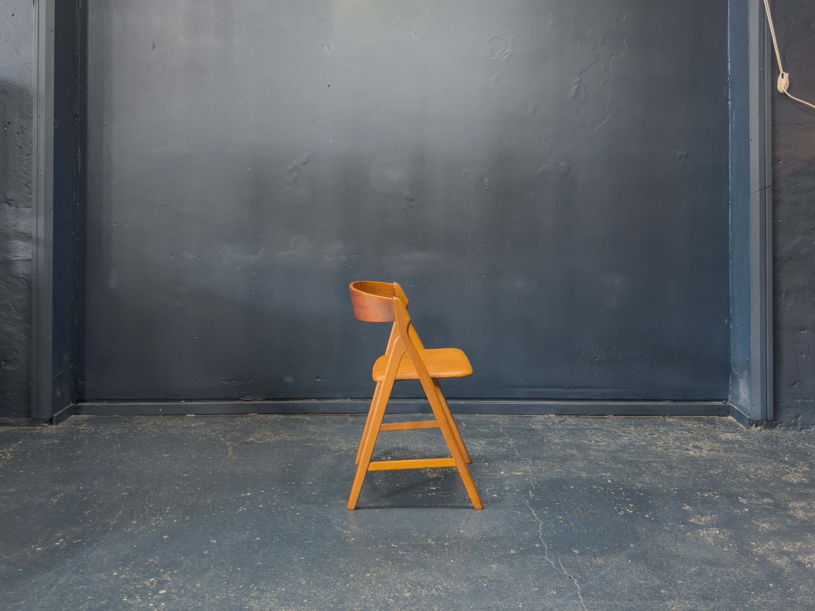 Model 71 Teak And Leather Chair By Henning Kjærnulf photo for sale