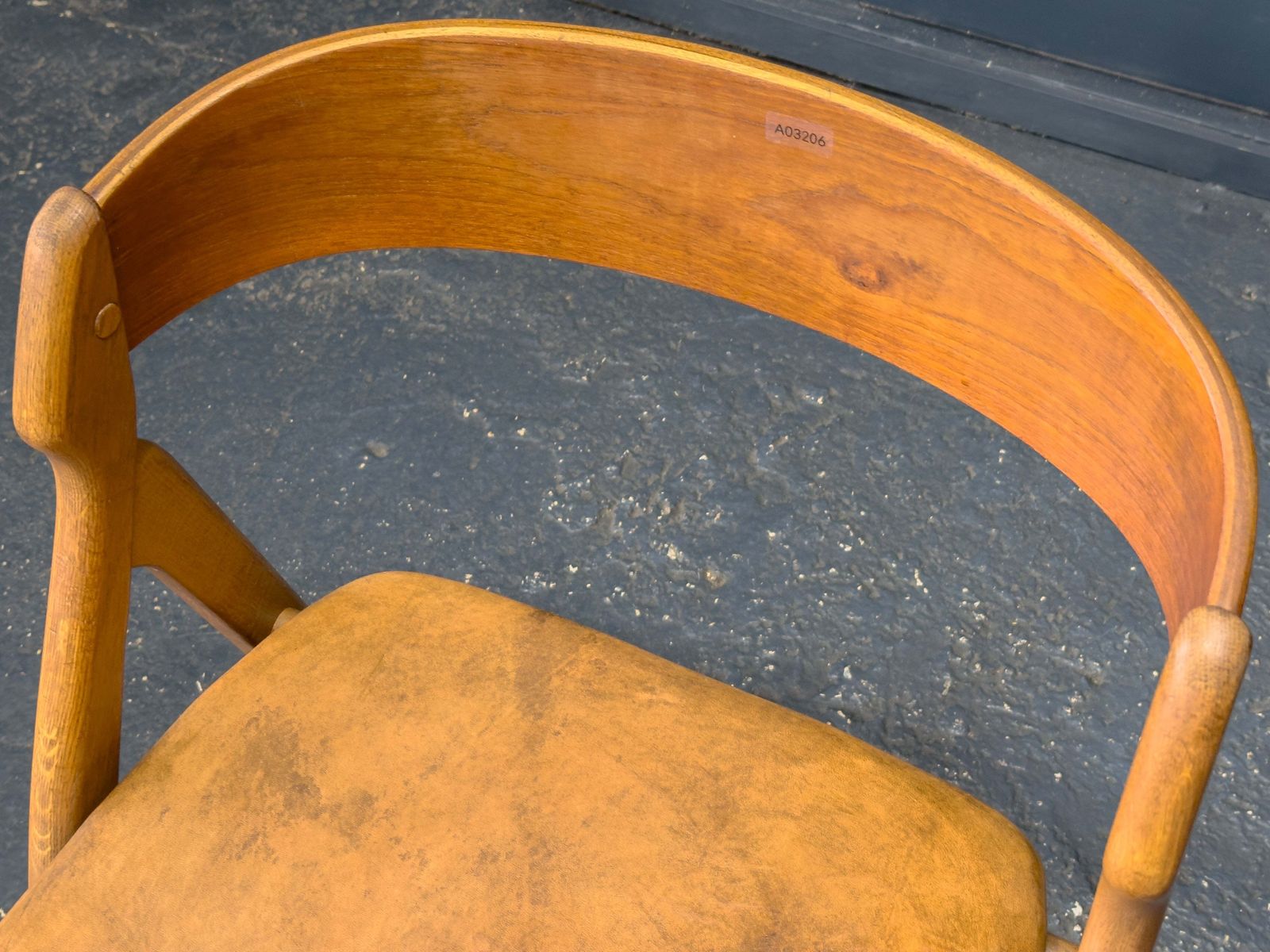 Model 71 Teak And Leather Chair By Henning Kjærnulf photo vintage