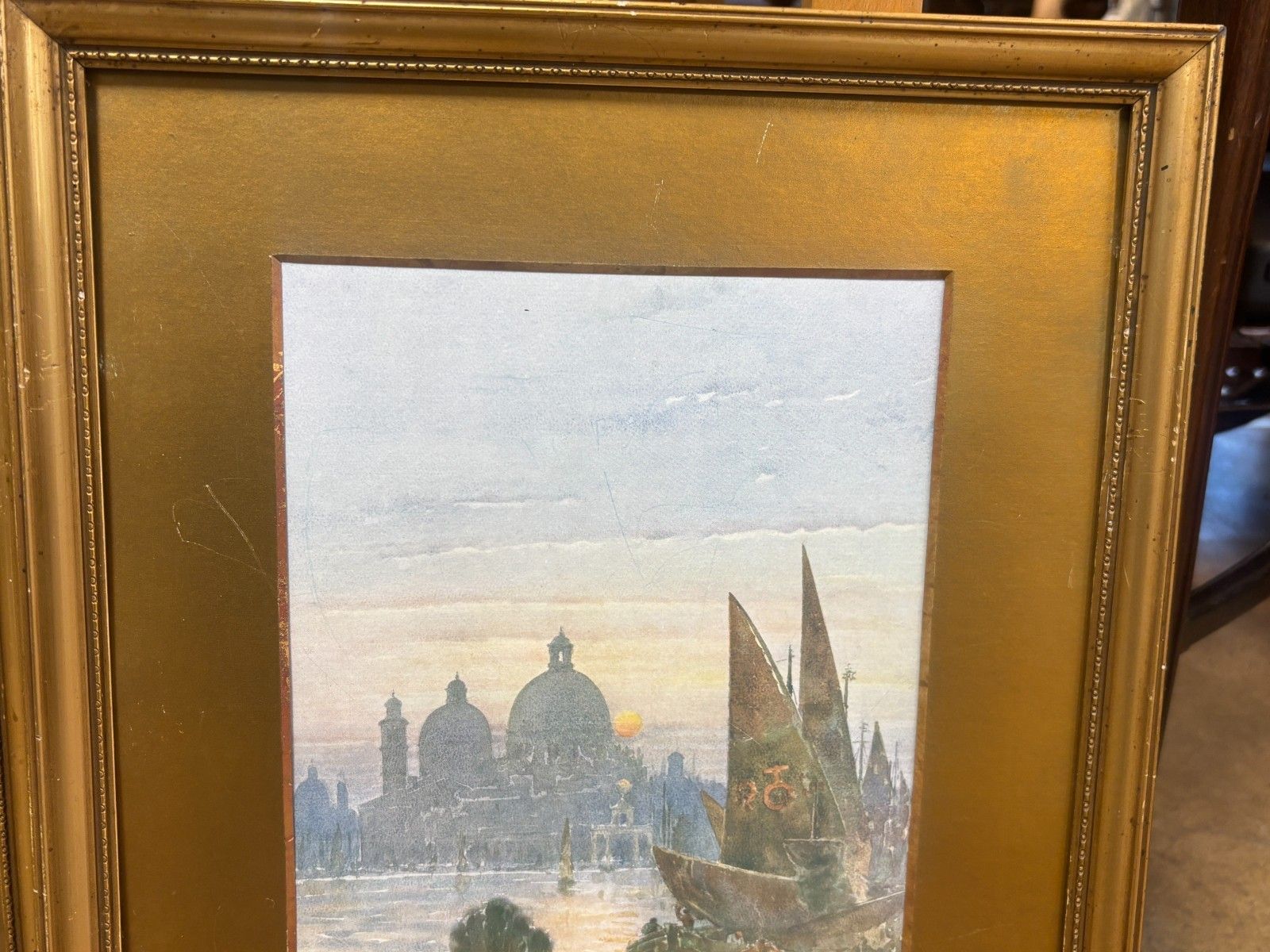 Two Venice Morning & Venice Evening Giclee Prints By Edward Mills As Found photo buy