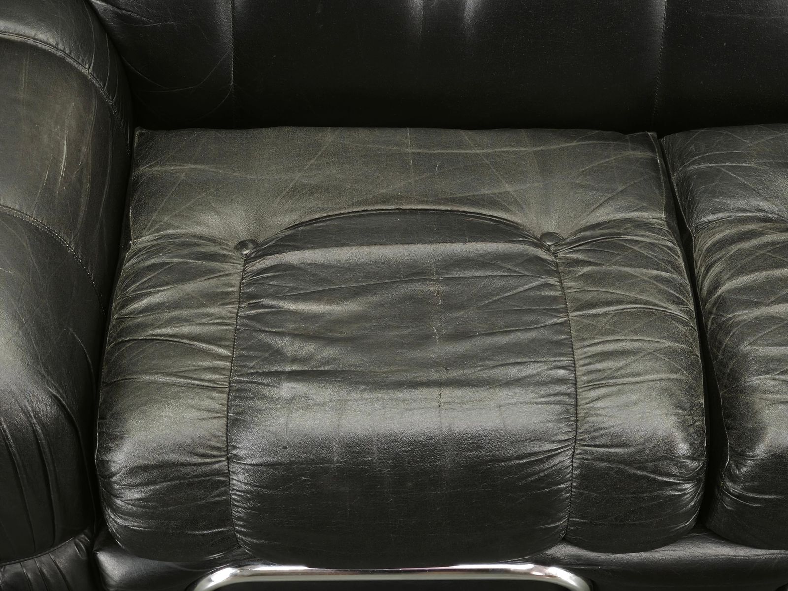 1970s Italian Two Seat Sofa By Adriano Piazzesi In Chrome And Leatherette photo 2863.0
