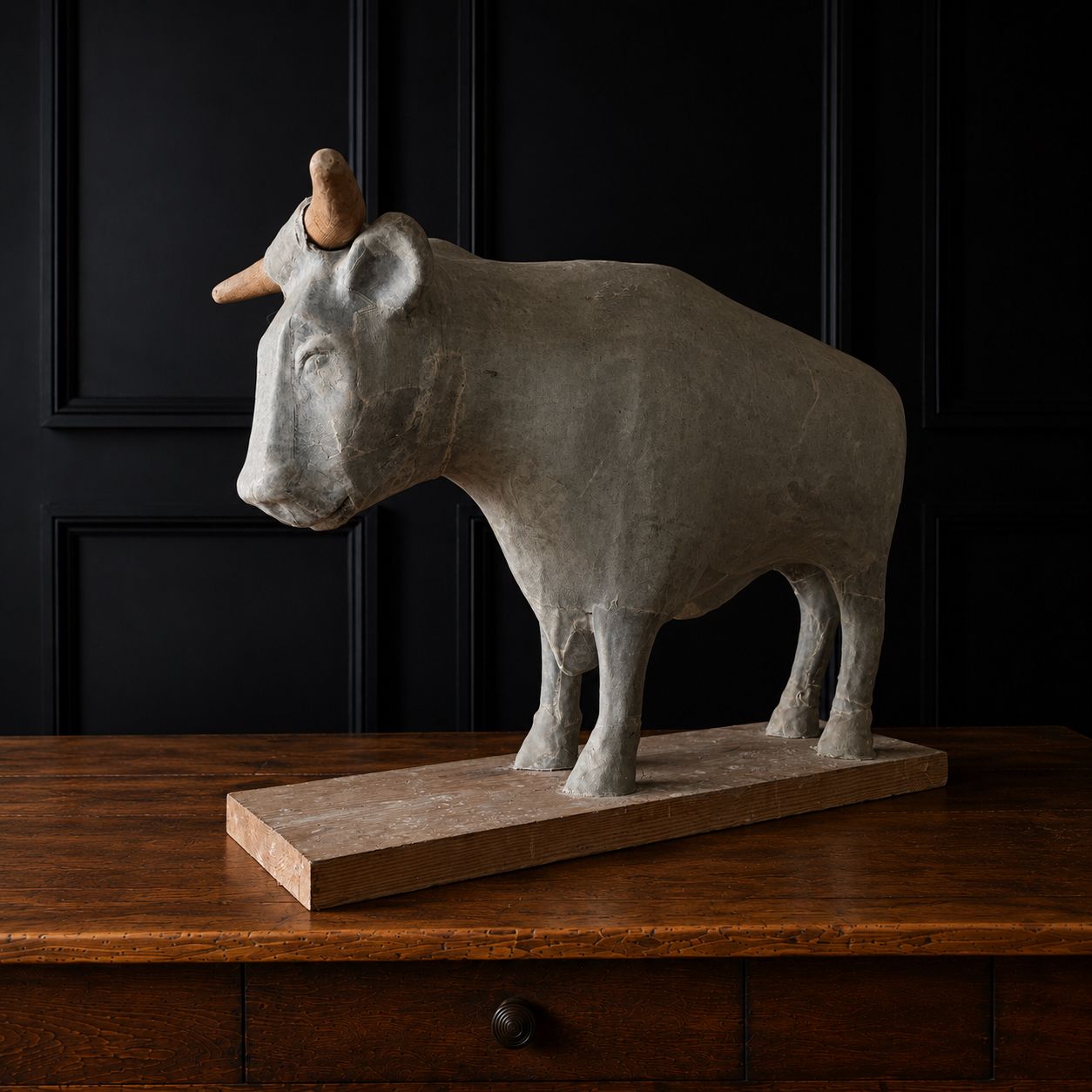 French Fabric Mache Butchers Model Of A Bull. Circa 1950 photo for sale