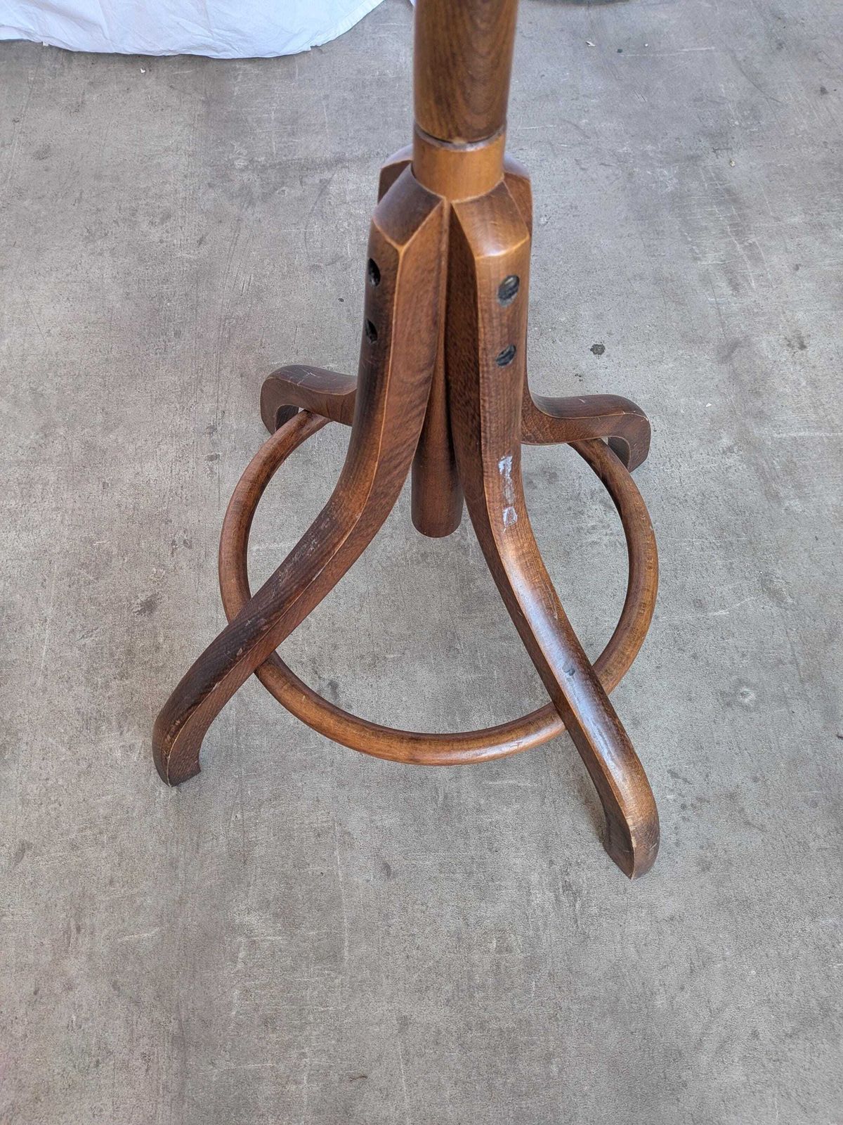 photo for sale Vintage Bentwood Coat Stand In Thonet Style, Dark Brown Wood Hall Tree, Entryway Coat Rack
