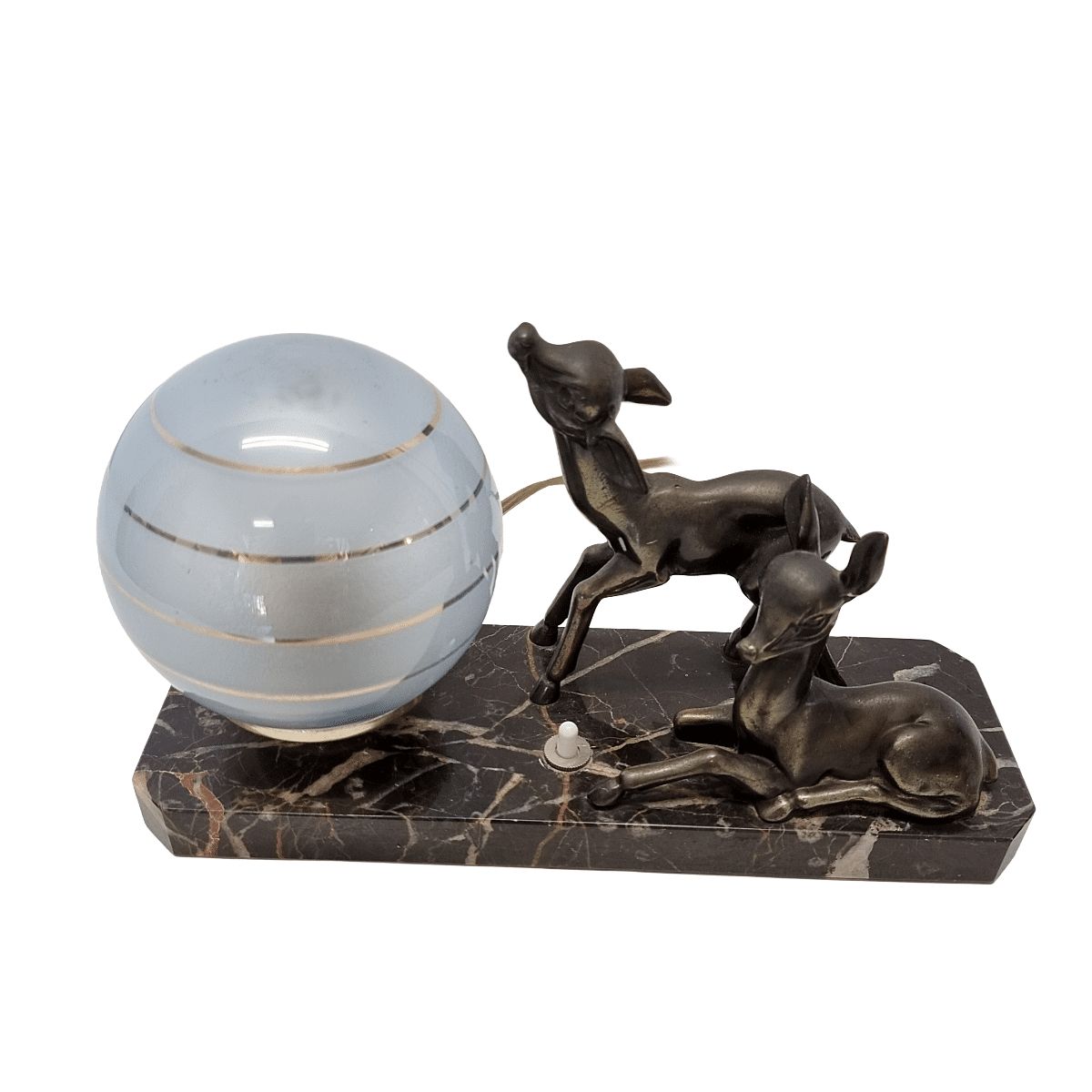 Lampe Art déco française aux Bambis, années 1930-1940 photo furniture