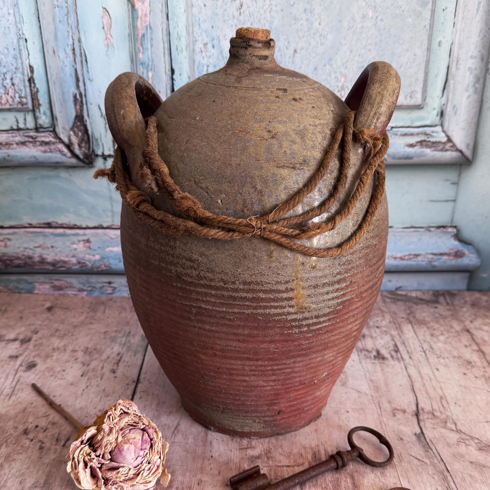 Vintage Clay Pottery Urn