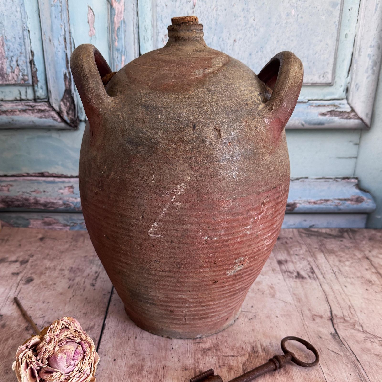 Vintage Clay Pottery Urn photo vinterior
