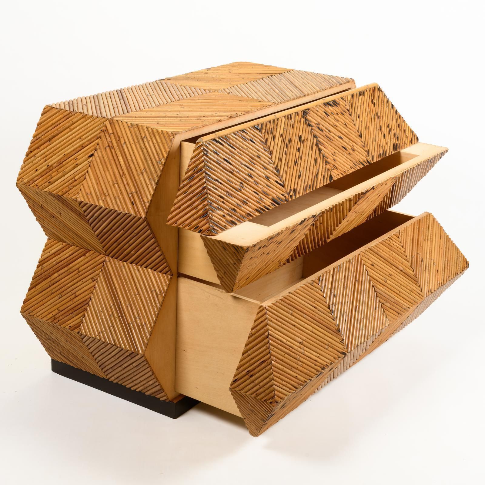 Vivai Del Sud, Italy, Sculptural Bamboo Chest photo 9500.0