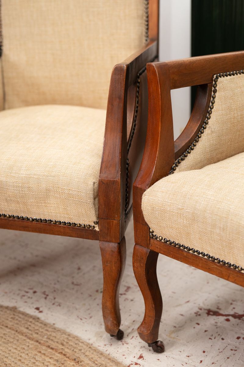 Antique, 19th Century French Empire Mahogany Salon Suite photo for sale