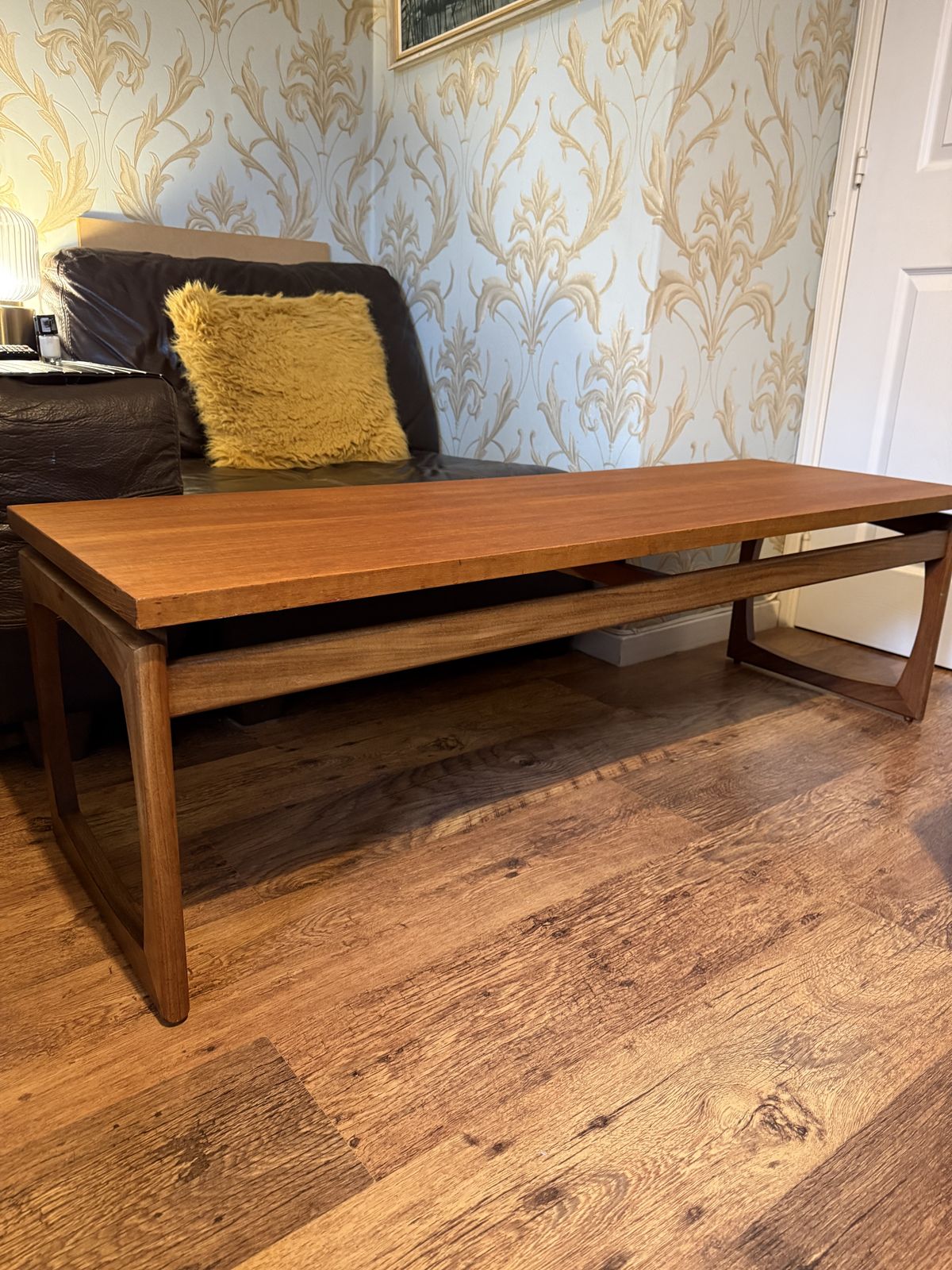 Vintage G Plan Quadrille “Long John” Teak Coffee Table By Roger Bennett, 1960s photo for sale