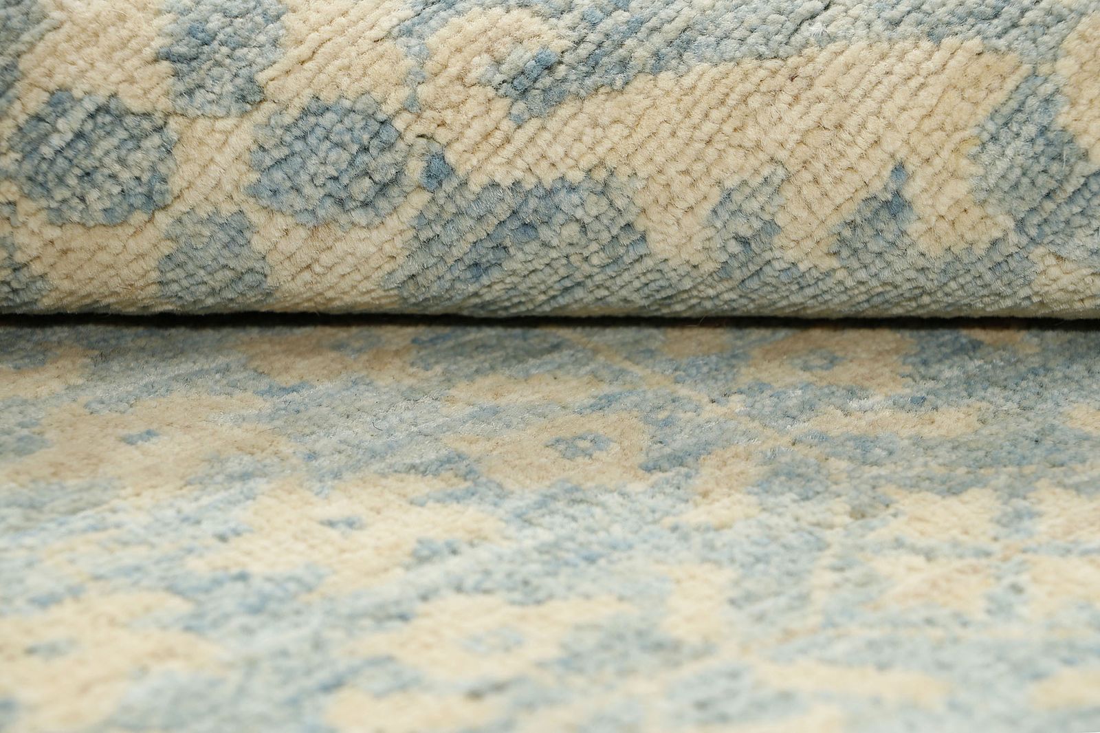Modern Light Blue Contemporary Floral Handmade Area Rug photo 286.0