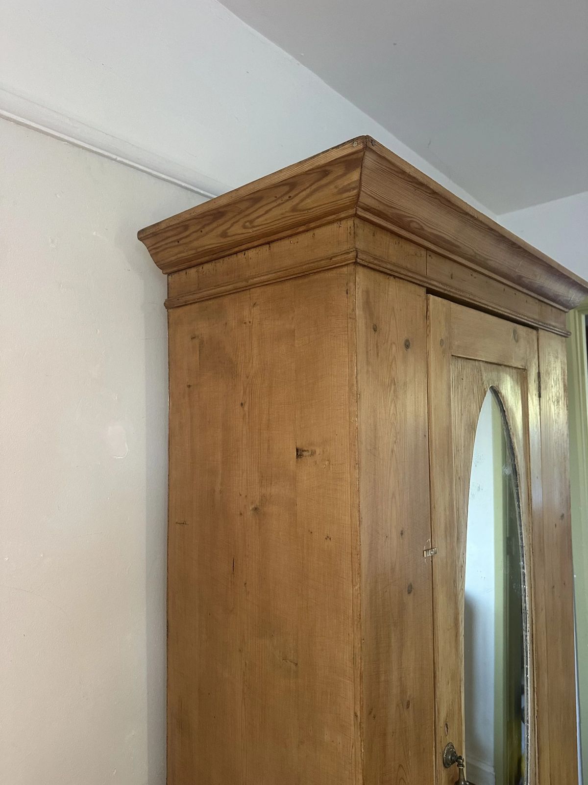 Antique Old Pine Wardrobe., Mid 20th Century photo buy