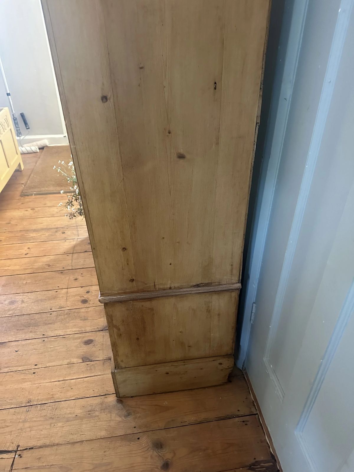 photo furniture Antique Old Pine Wardrobe., Mid 20th Century