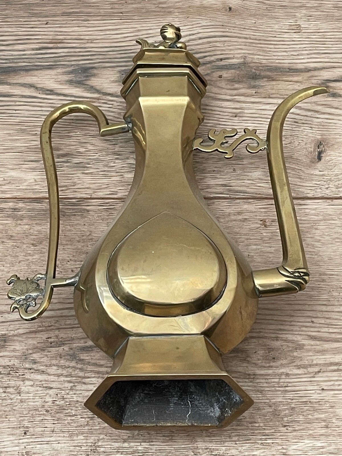 19th Century Chinese Kuang Hsu Guangxu Qing Gilt Bronze Slim Teapot photo for sale