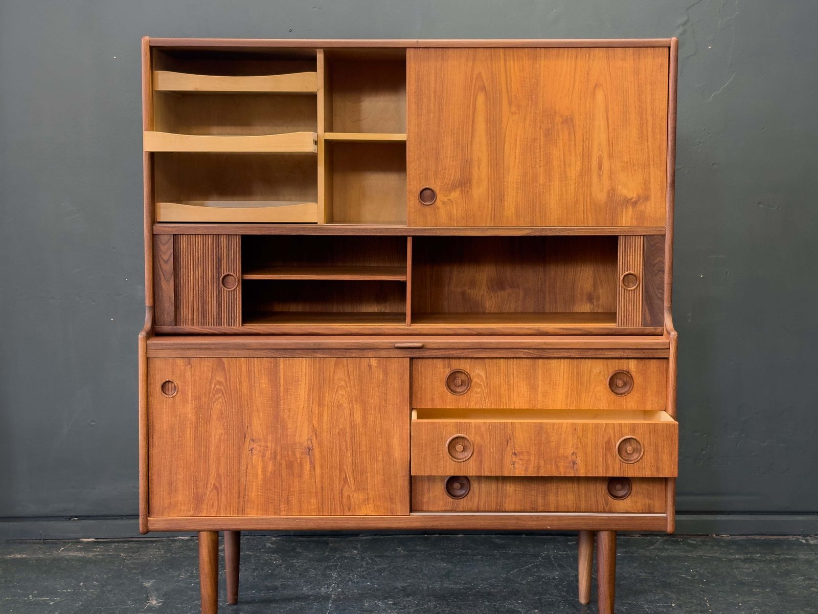 Johannes Andersen Teak High Sideboard For Oy Wilh. Schauman photo vintage