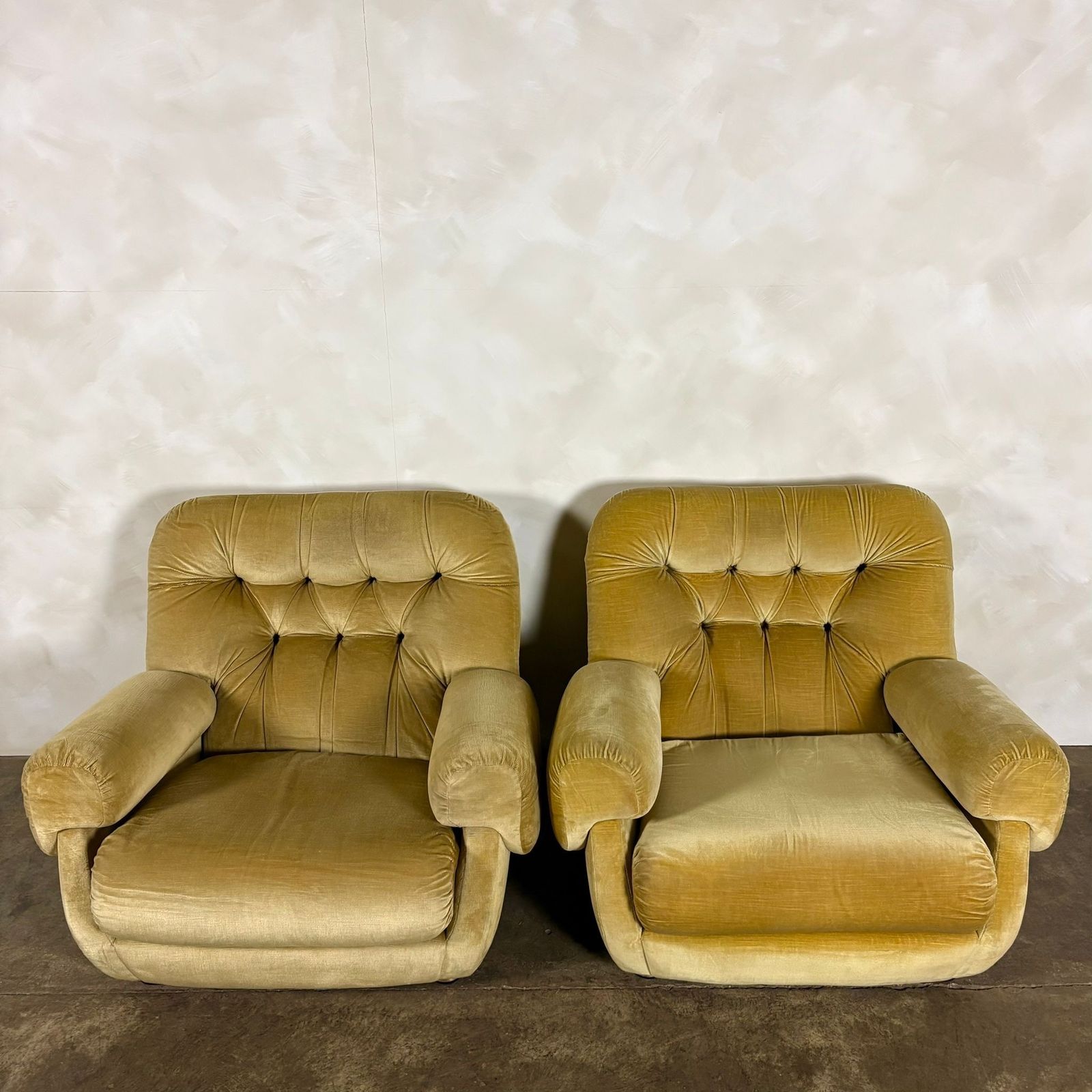 Mid Century G Plan Georgina Armchair Yellow Velvet Retro Mcm photo vintage