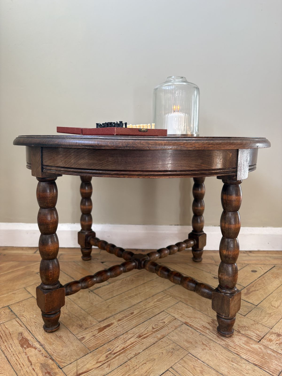 Vintage Bobbin Coffee Table, 1950s