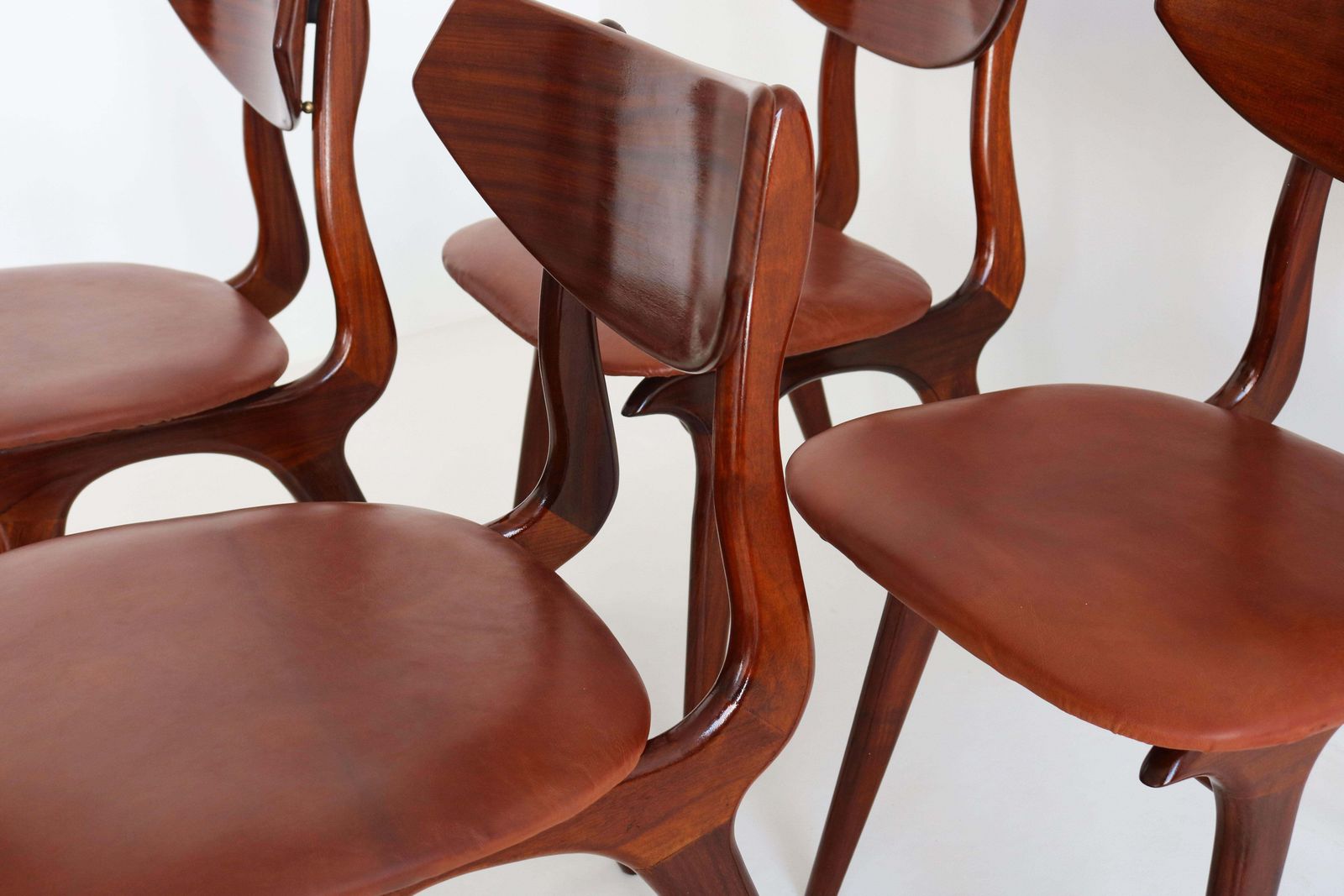 Set Van 4 Dutch Design Eetkamerstoelen Van Louis Van Teeffelen Voor Awa, 1960, Teakhouten photo vinterior