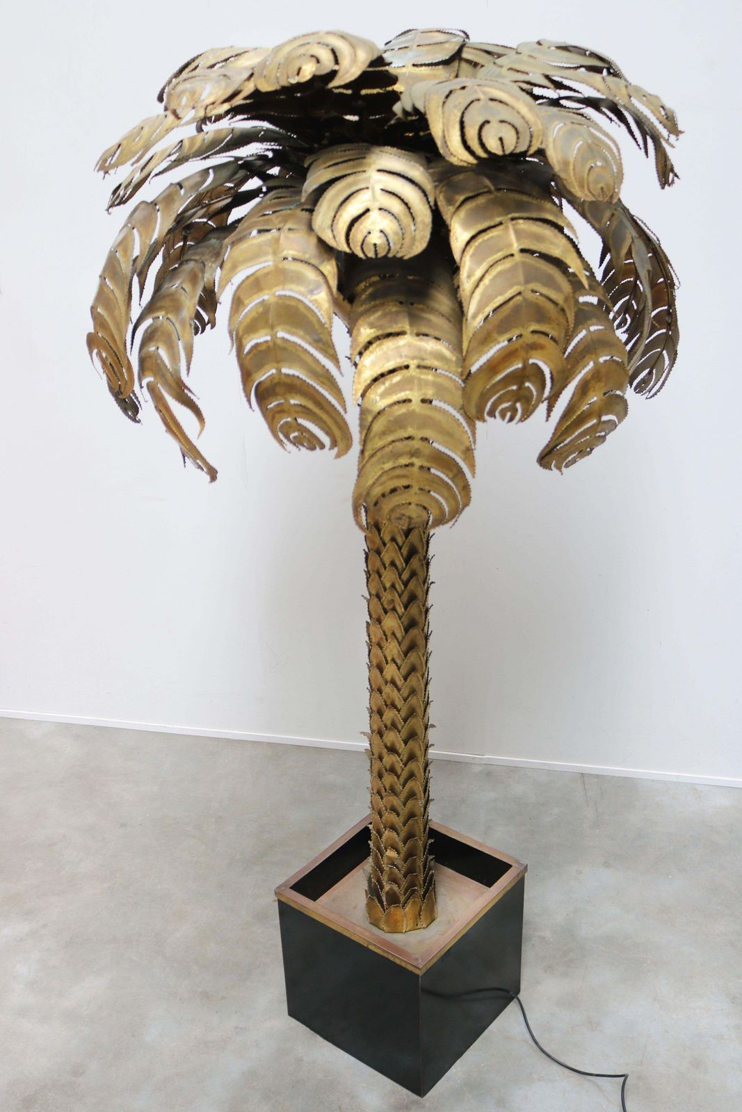 Grand lampadaire Palmier 195 cm, par Christian Techoueyres pour Maison Jansen, 1970 photo for sale