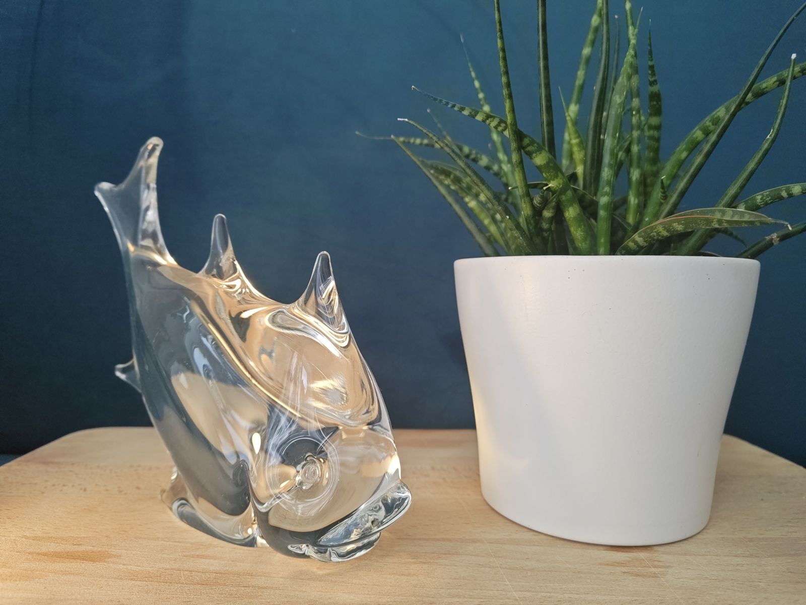 photo furniture Large Signed Licio Zanetti Murano Glass Fish Sculpture, 1970s