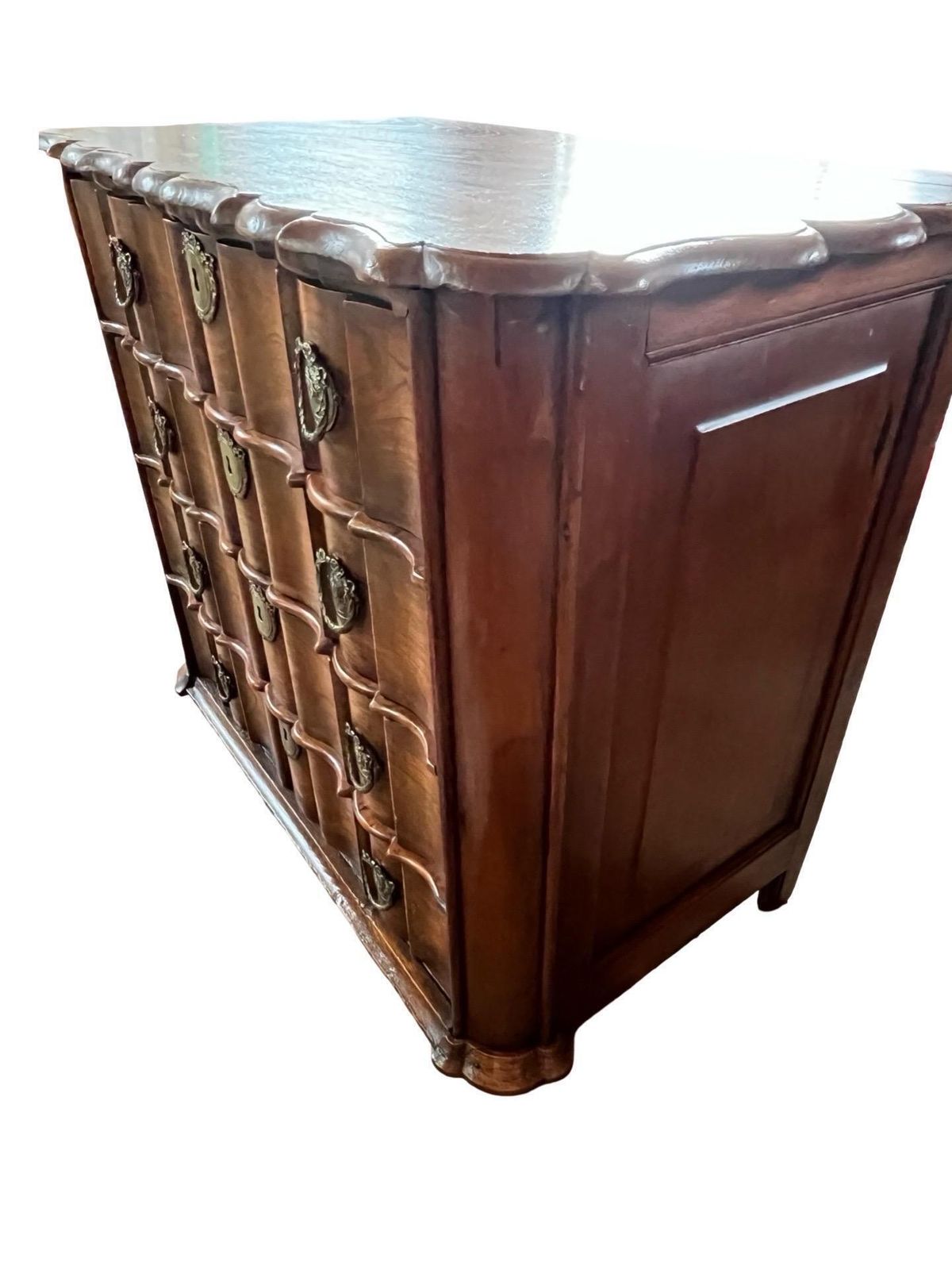 Dutch Walnut Serpentine Front Chest Of Drawers photo Furniture