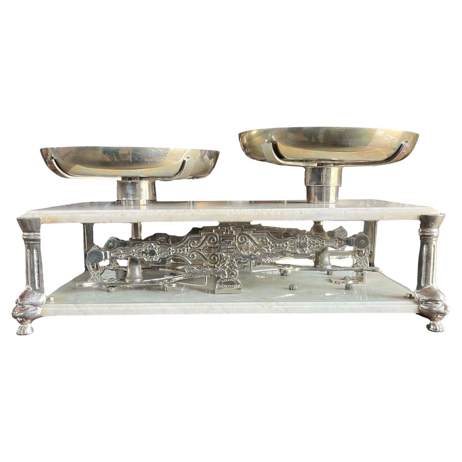 Bianchi Legitima Early 1900s Marble And Glass Balance