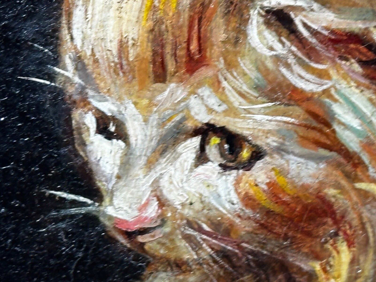 photo for sale Oil Painting Kitten Patience Hunting Fly By Francisco José Domingo Y Marqués