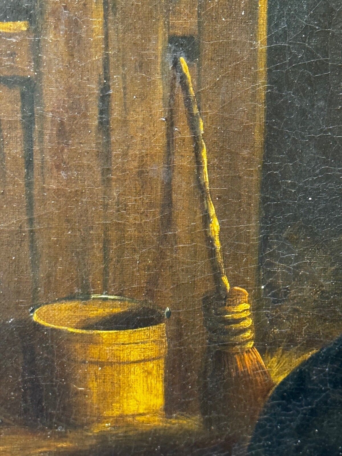 Schilderij Koeien en schapen schuilen in schuur, volgeling van Thomas Sidney Cooper, ca. 1850 photo buy