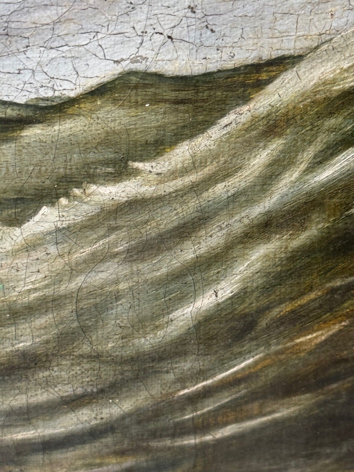 photo vinterior Marine Oil Painting Saint Bernard Dog Swamped Shipwrecked Approaching New York