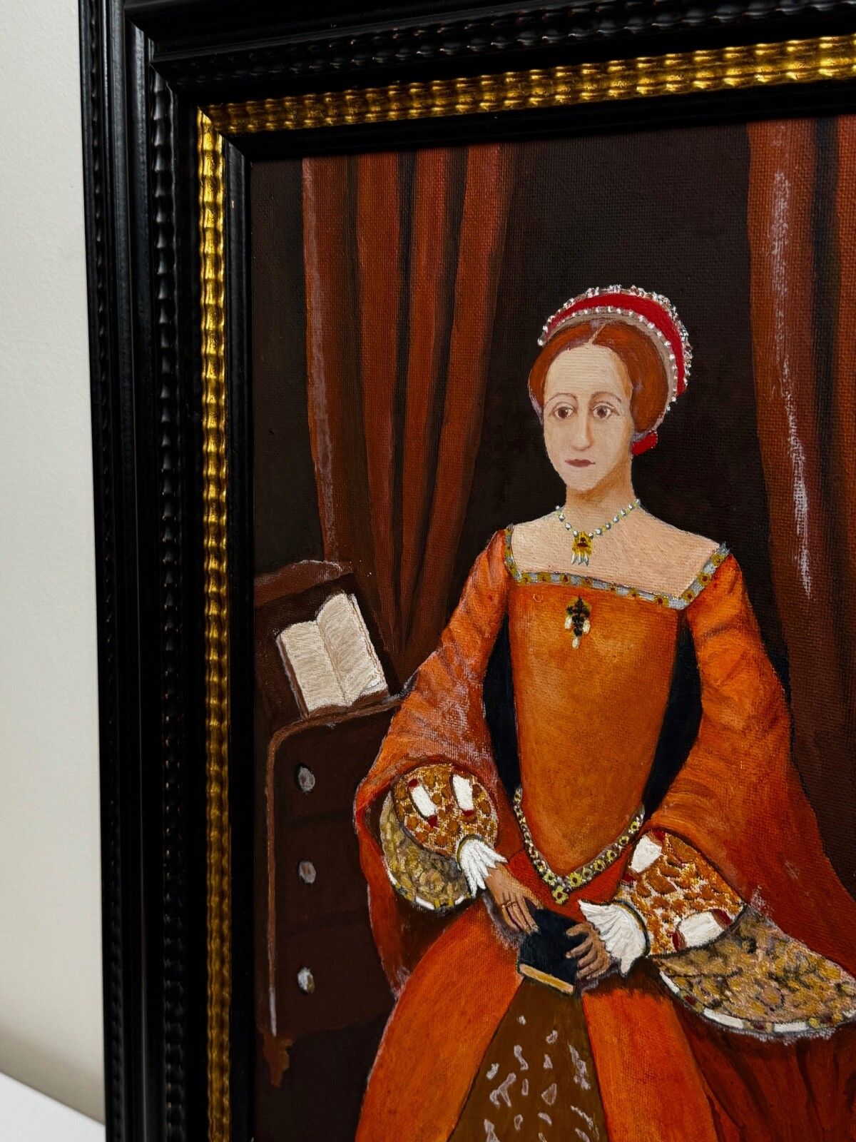 Historic Oil Painting The Virgin Queen Elizabeth 1st When A Young Princess Framed photo Art