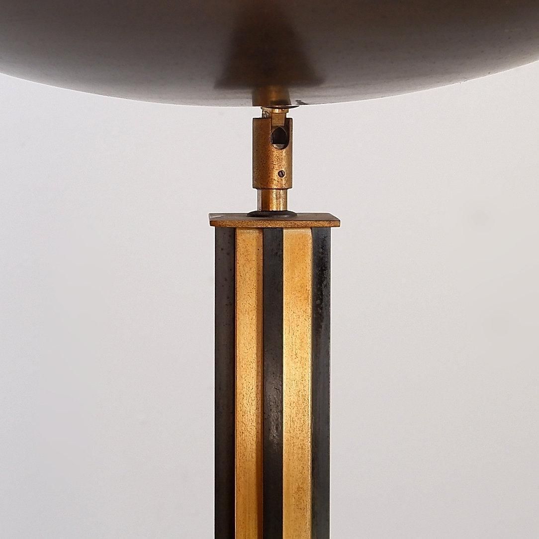 Lighting Hollywood Regency Torchiere Floor Lamp, Brass & Metal, Circa 1980 photo