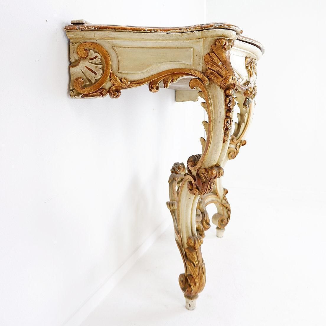 photo for sale 19th Century Italian Louis XVI Style Carved Wood Console Planter