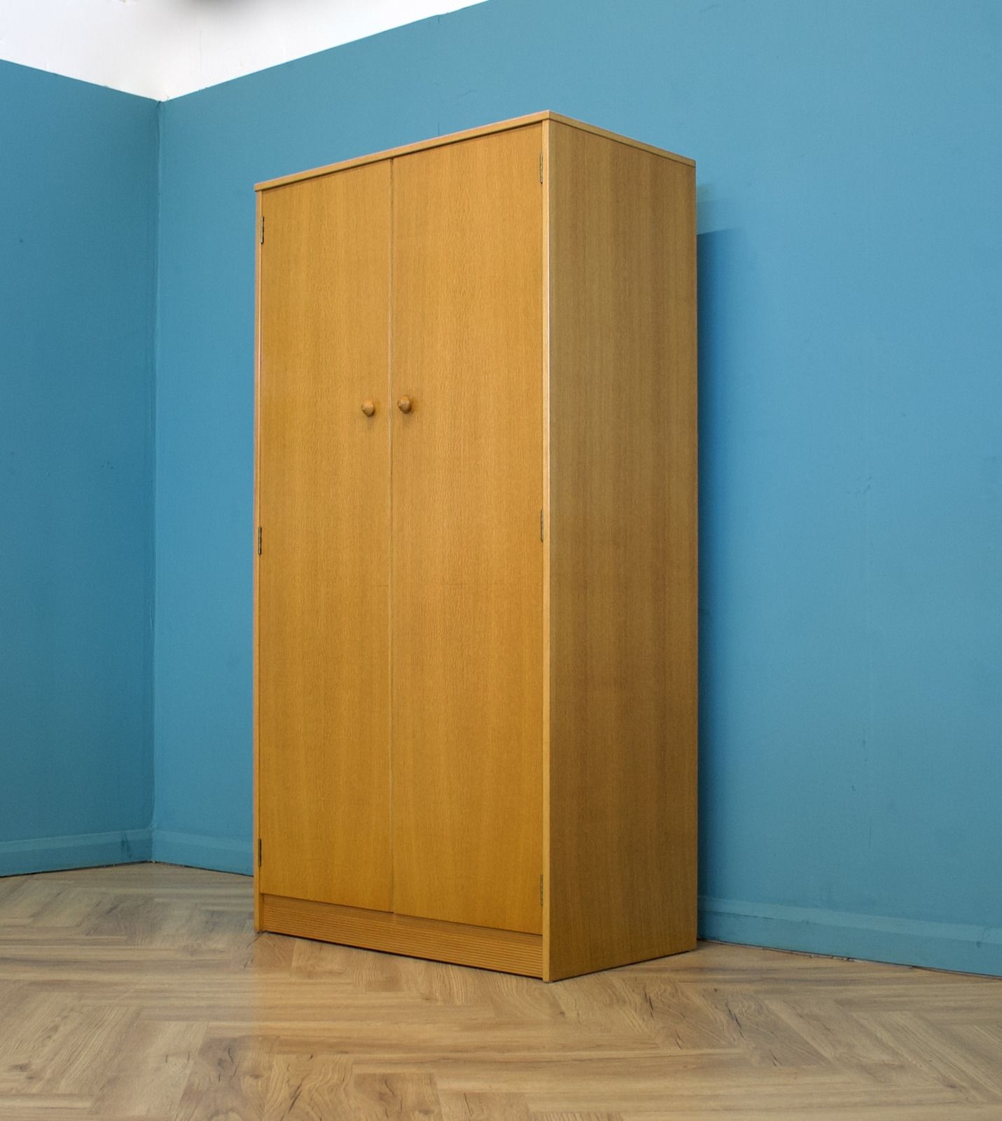 Mid Century Oak Wardrobe From Herbert Gibbs, 1960s photo for sale