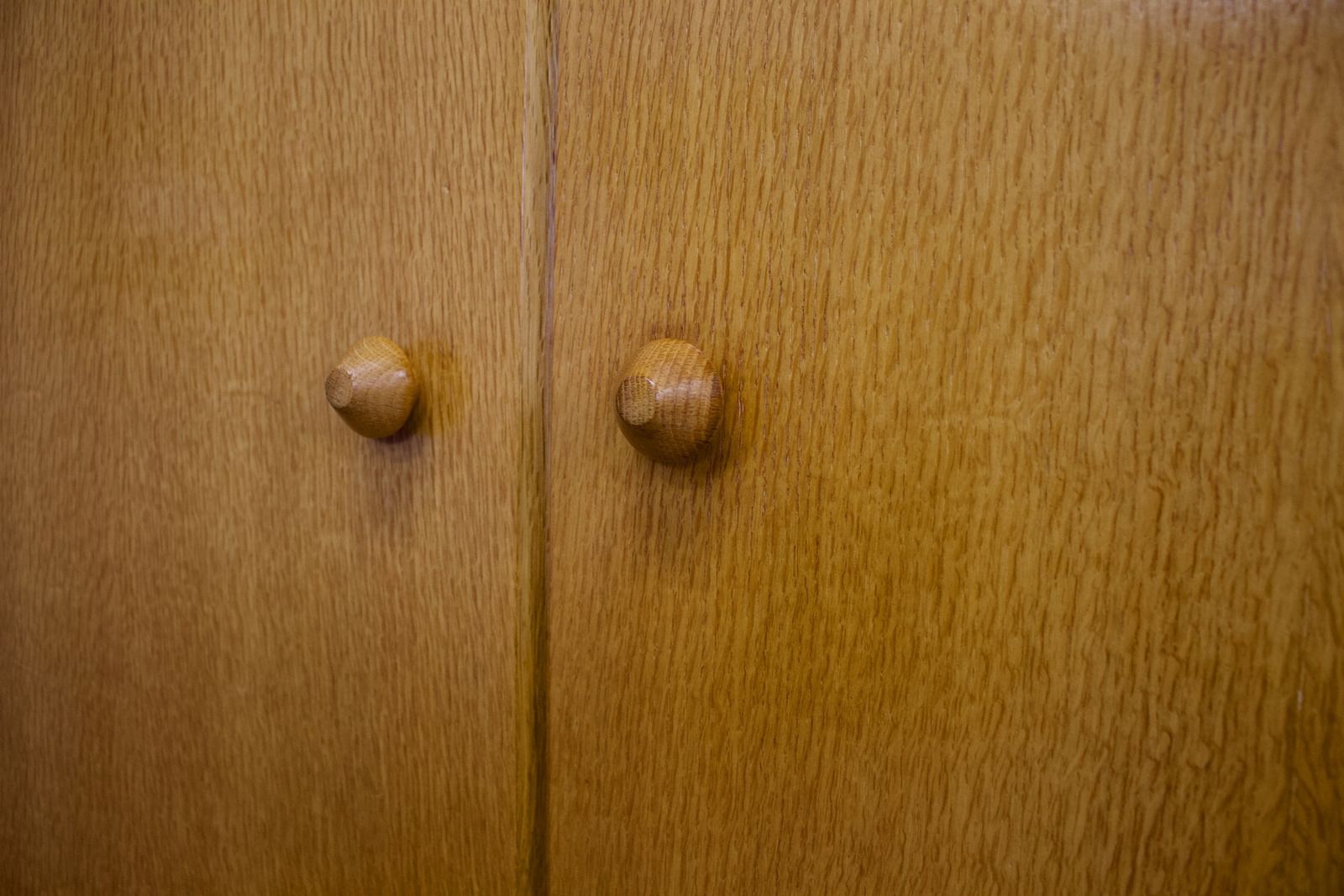 Mid Century Oak Wardrobe From Herbert Gibbs, 1960s photo vintage