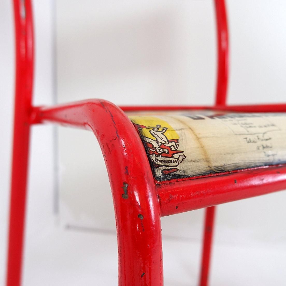 Set Of 3 Mullca 510 Revisited Chairs "Charlie Hebdo" photo for sale