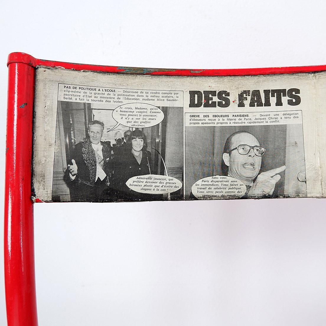 photo vintage Set Of 3 Mullca 510 Revisited Chairs "Charlie Hebdo"